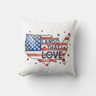 Land of the Free Because of the brave Cushion