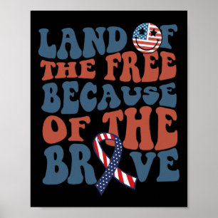 Land Of The Free Because Of The Brave July 4th Ind Poster