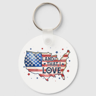 Land of the Free Because of the brave Key Ring