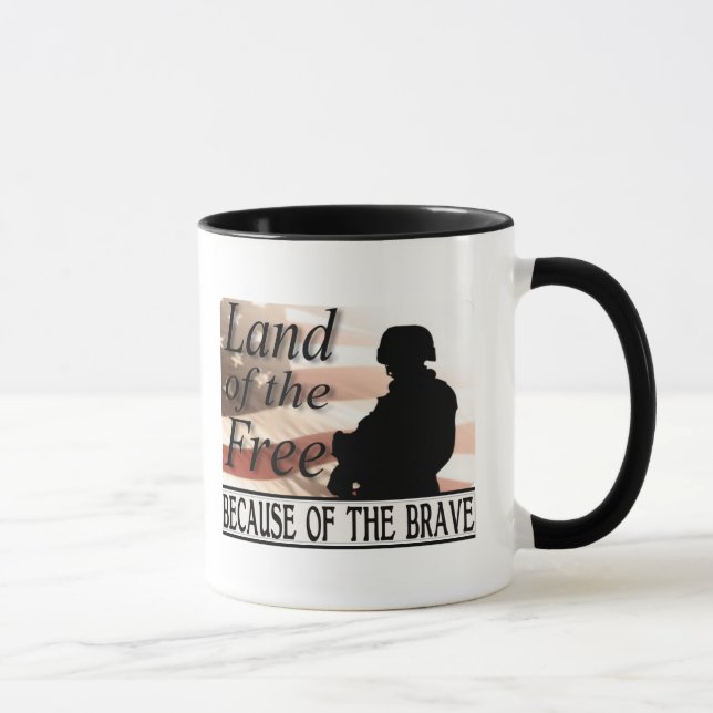 Land of the Free Because of the Brave Mug (Right)