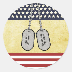 Land of the Free Classic Round Sticker