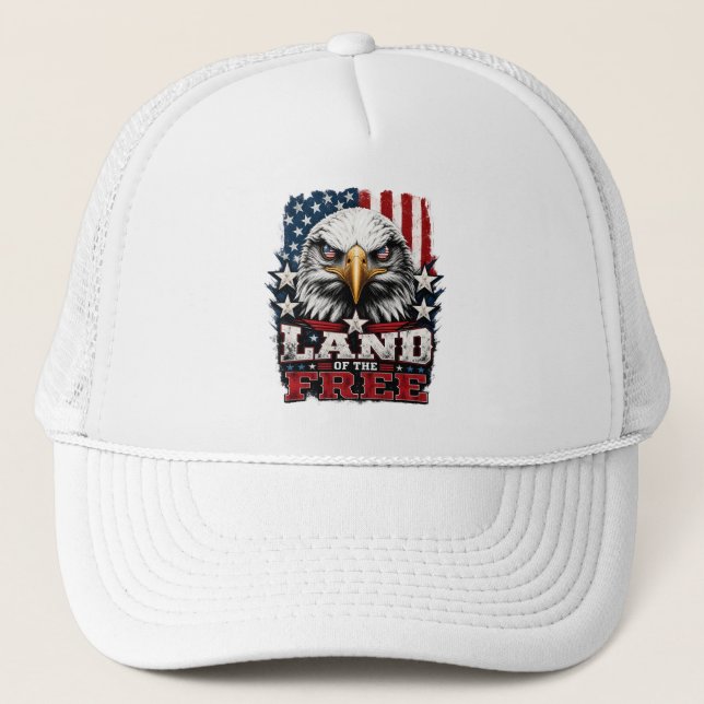 Land of the Free – Eagle Patriotic Cap (Front)