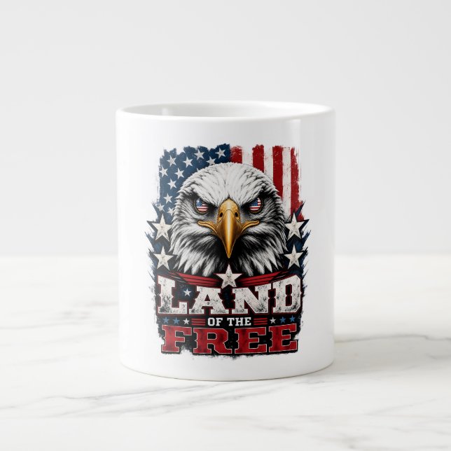 Land of the Free – Eagle Patriotic Mug (Front)