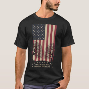 Land Of The Free Home Of The Brave USA T-Shirt