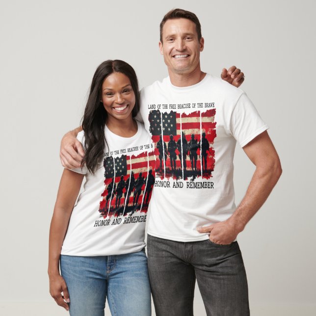 Land of the Free Honour Remember  T-Shirt (Unisex)