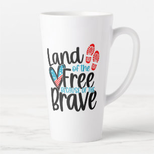 Land of the free  latte mug
