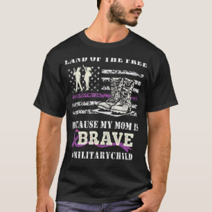 Land Of The Free Month Of The Military Child Ameri T-Shirt