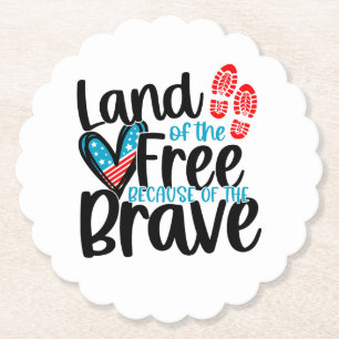 Land of the free paper coaster