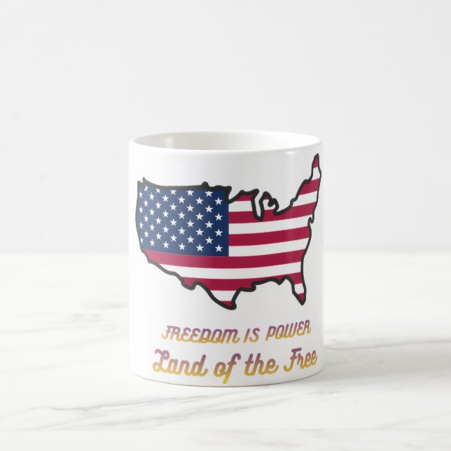 Land of the Free Patriotic Coffee Cup (Center)