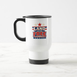 Land of the Free Patriotic Coffee Mug