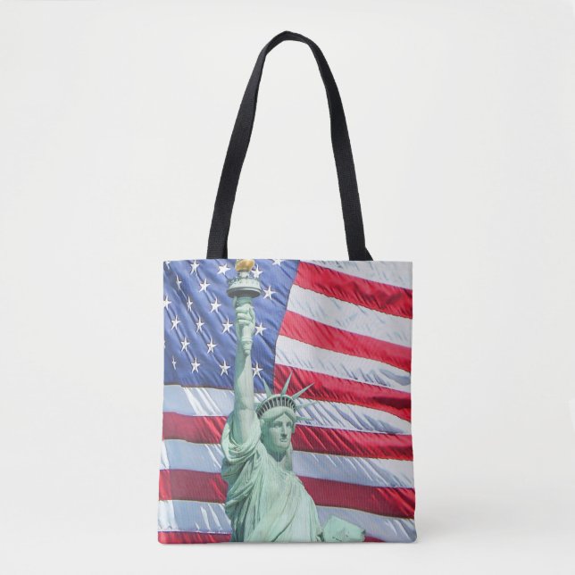 Land of the Free Patriotic Tote Bag (Front)