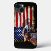 Land of the Free Patriotic US Flag and Eagle
