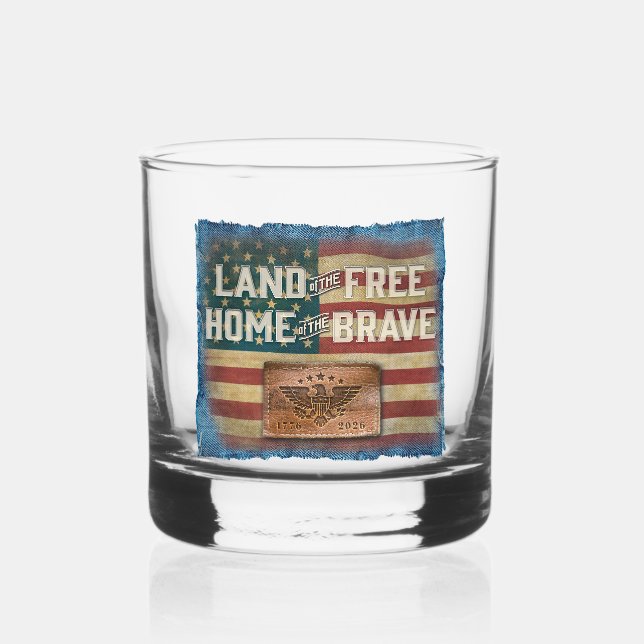 Land of the Free - Rocks Glass (Front)