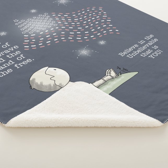 Land of the Free Sherpa Blanket (3/4)