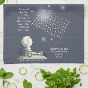 Land of the Free Tea Towel