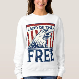 Land of the Free – Vintage USA Eagle Graphic  Sweatshirt