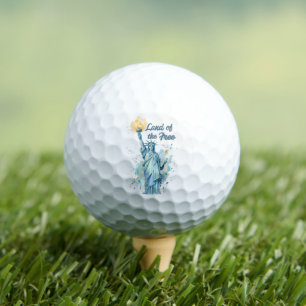 "Land of the Free - Watercolor Statue of Liberty P Golf Balls
