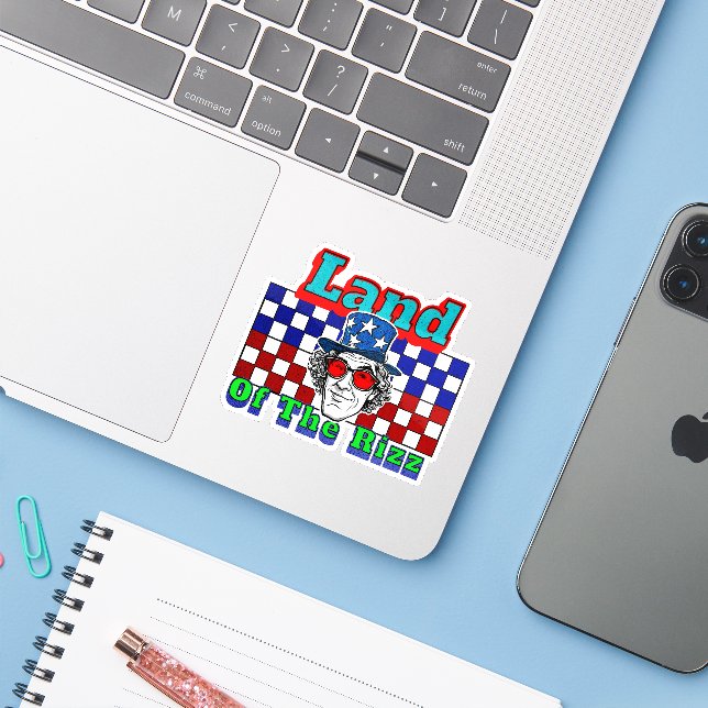 Land Of The Rizz 4th Of July (Laptop w/ iPhone)