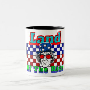 Land Of The Rizz 4th Of July , Memorial day Two-Tone Coffee Mug
