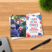 Land of the Three 4th July Patriotic 3rd Birthday