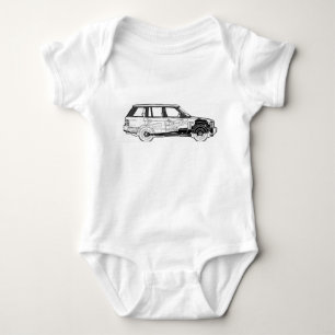 Land Range Rover Car Classic Vintage Hiking Duck Baby Bodysuit