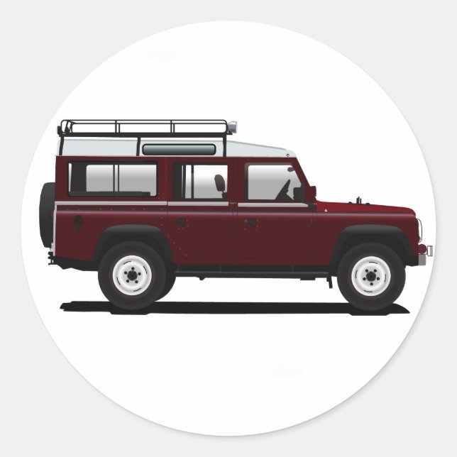 Land Rover 110 Classic Round Sticker (Front)