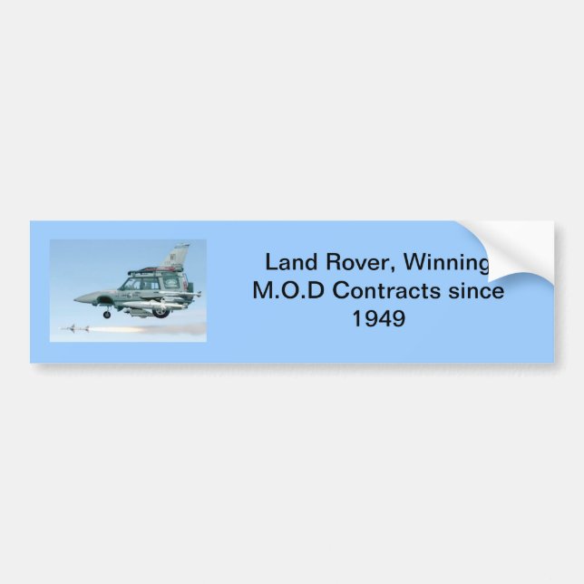 Land Rover discovery fighter jet bumper sticker (Front)
