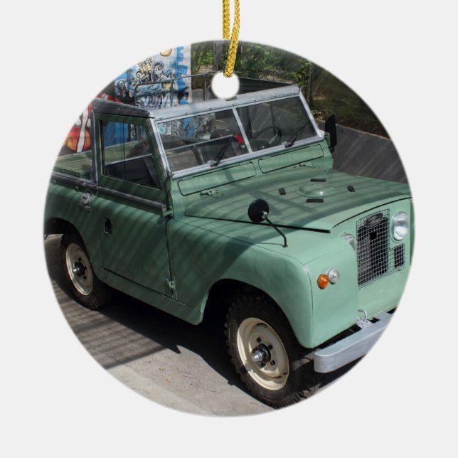 Land Rover Series II SWB Ceramic Tree Decoration (Front)