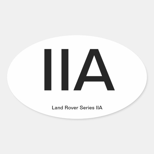 Land Rover Series IIA oval Sticker (Front)
