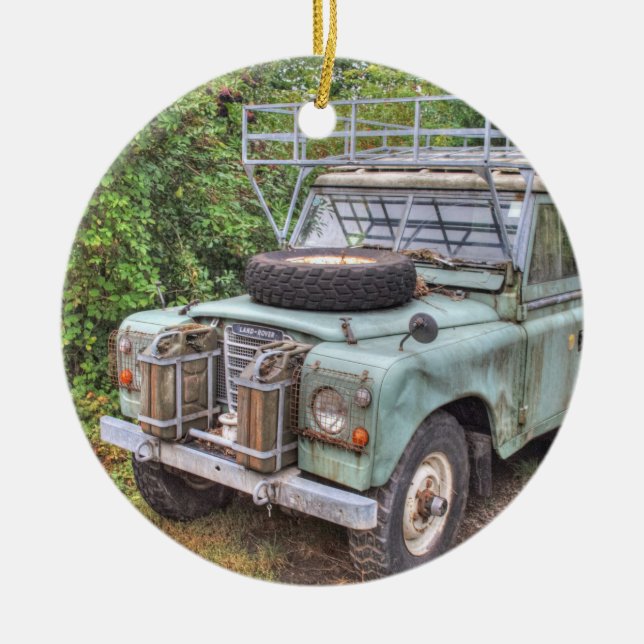 Land Rover Series III 109 Ceramic Tree Decoration (Front)