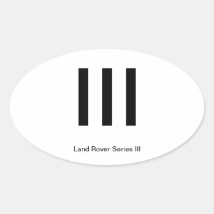 Land Rover Series III oval Oval Sticker