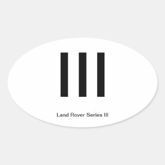 Land Rover Series III oval Sticker