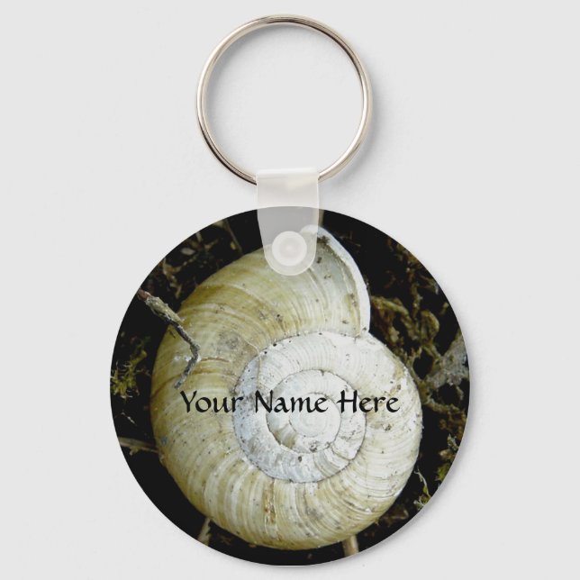 Land Snail Shell, Dutch Harbour, Alaska Key Ring (Front)