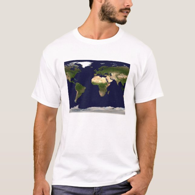 Land Surface, Shallow Water, and Shaded Topogra T-Shirt (Front)