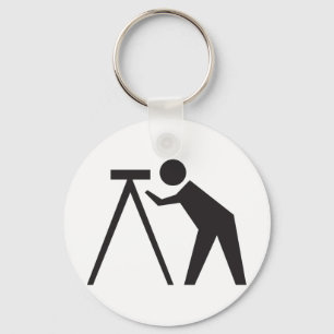Land Surveyor at Work Key Ring