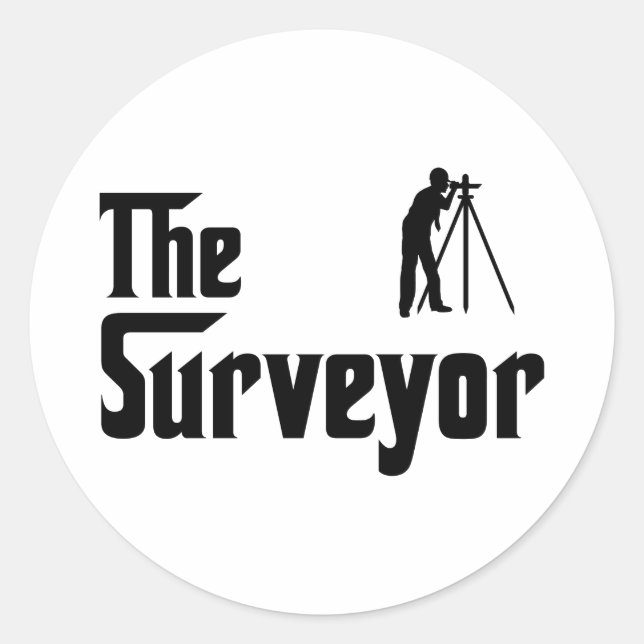 Land Surveyor Classic Round Sticker (Front)