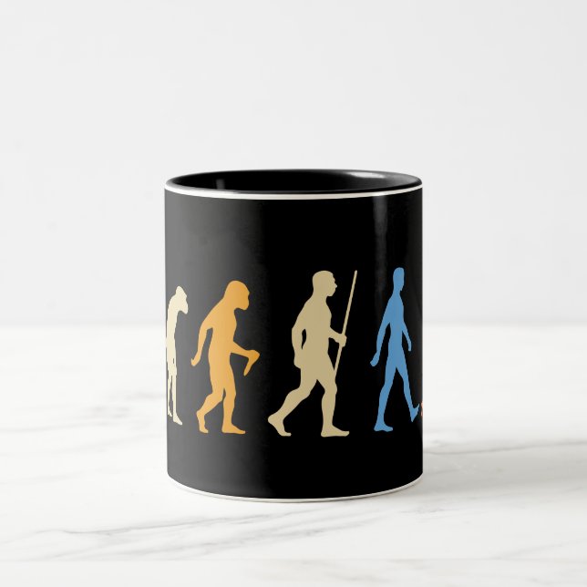 Land Surveyor Evolution Two-Tone Coffee Mug (Center)