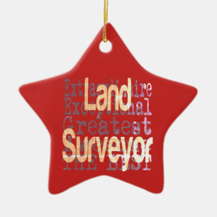 Land Surveyor Extraordinaire Ceramic Tree Decoration