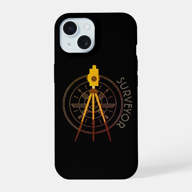 Land Surveyor iPhone 15 Case (Back)