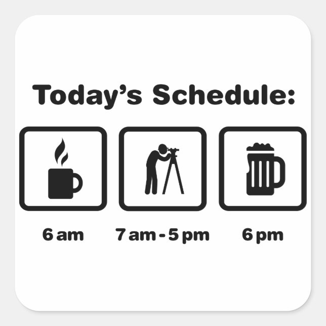 Land Surveyor Square Sticker (Front)