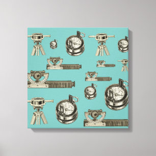 Land Surveyor Surveying Vintage Tools   Compass Canvas Print