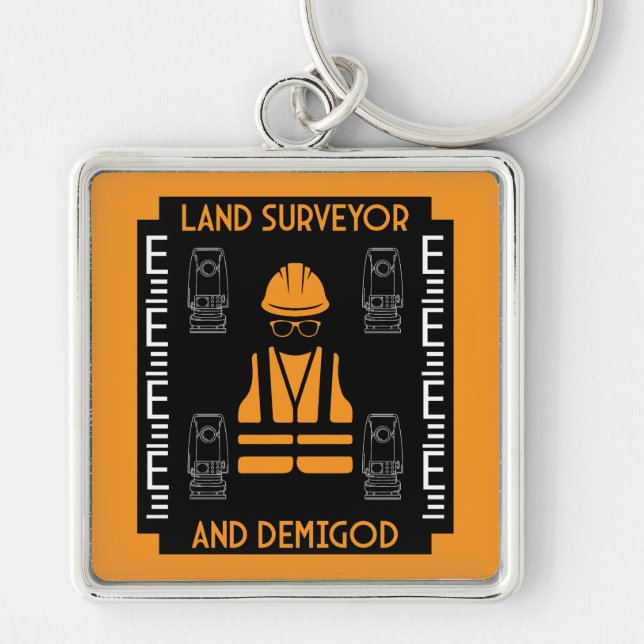 land surveyors key ring (Front)