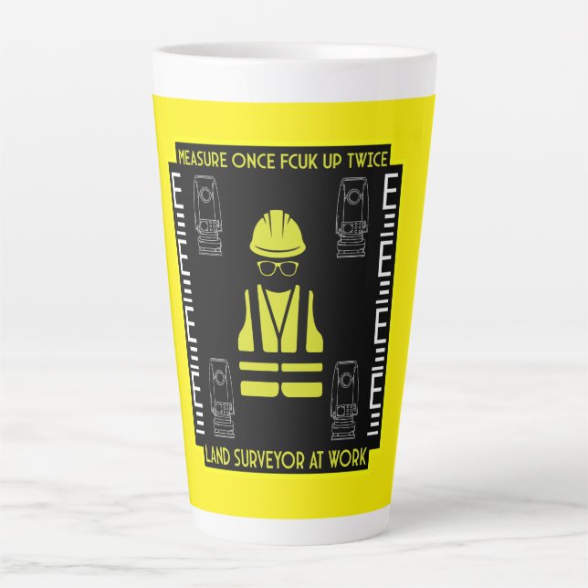 land surveyors latte mug (Front)