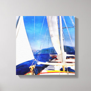 Land Was Created For Boats To Visit Sailing Art Canvas Print
