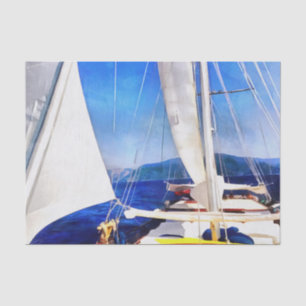 Land Was Created For Boats To Visit Sailing Art Tissue Paper