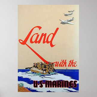 Land With The U.S. Marines Poster