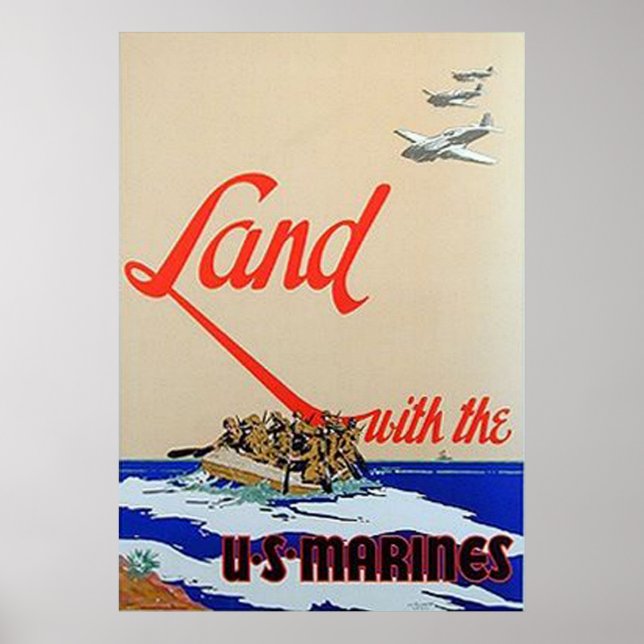 Land With The U.S. Marines Poster (Front)