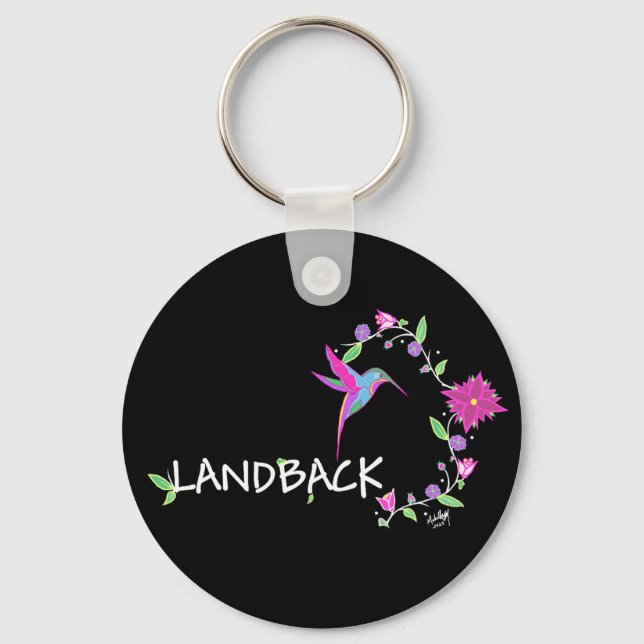 Landback - Floral Key Ring (Front)