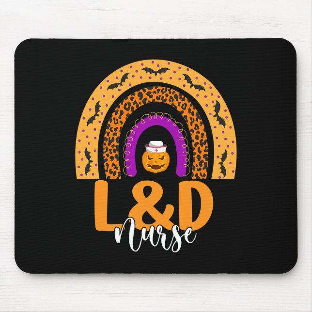 Landd Nurse Labour And Delivery Nursing Halloween  Mouse Mat (Front)