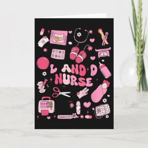Landd Nurse Valentine Hearts Labor Delivery Nursin Card